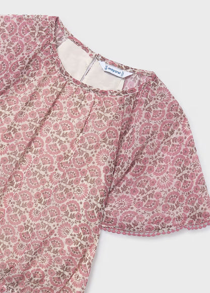 Blusa gasa estampada chica