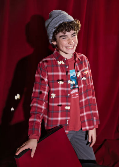 Camisa cuadros franela chico