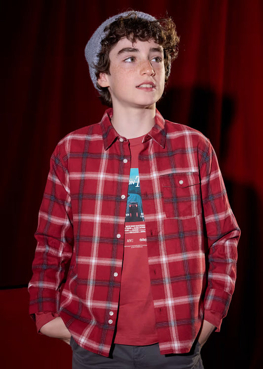 Camisa cuadros franela chico