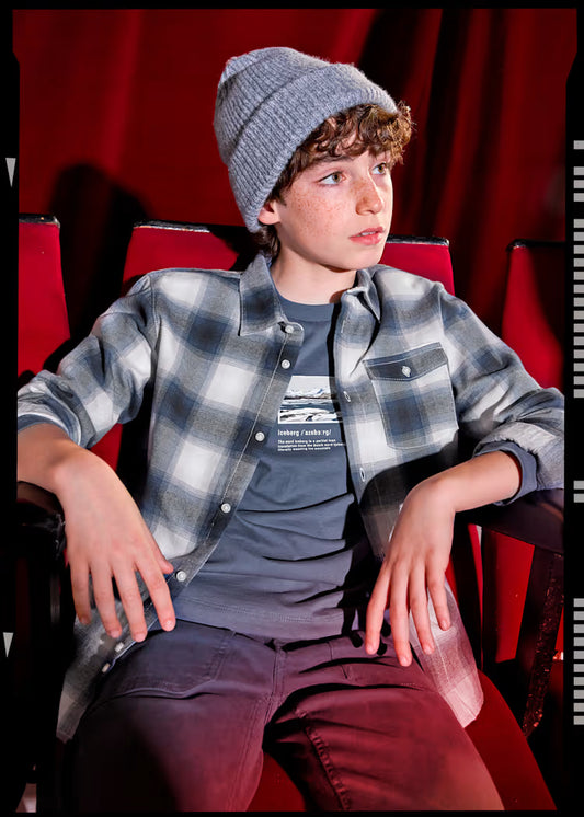 Camisa cuadros franela chico