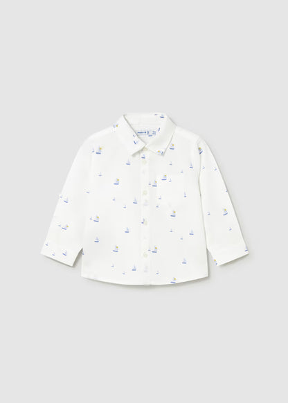 Camisa manga larga lino bebé