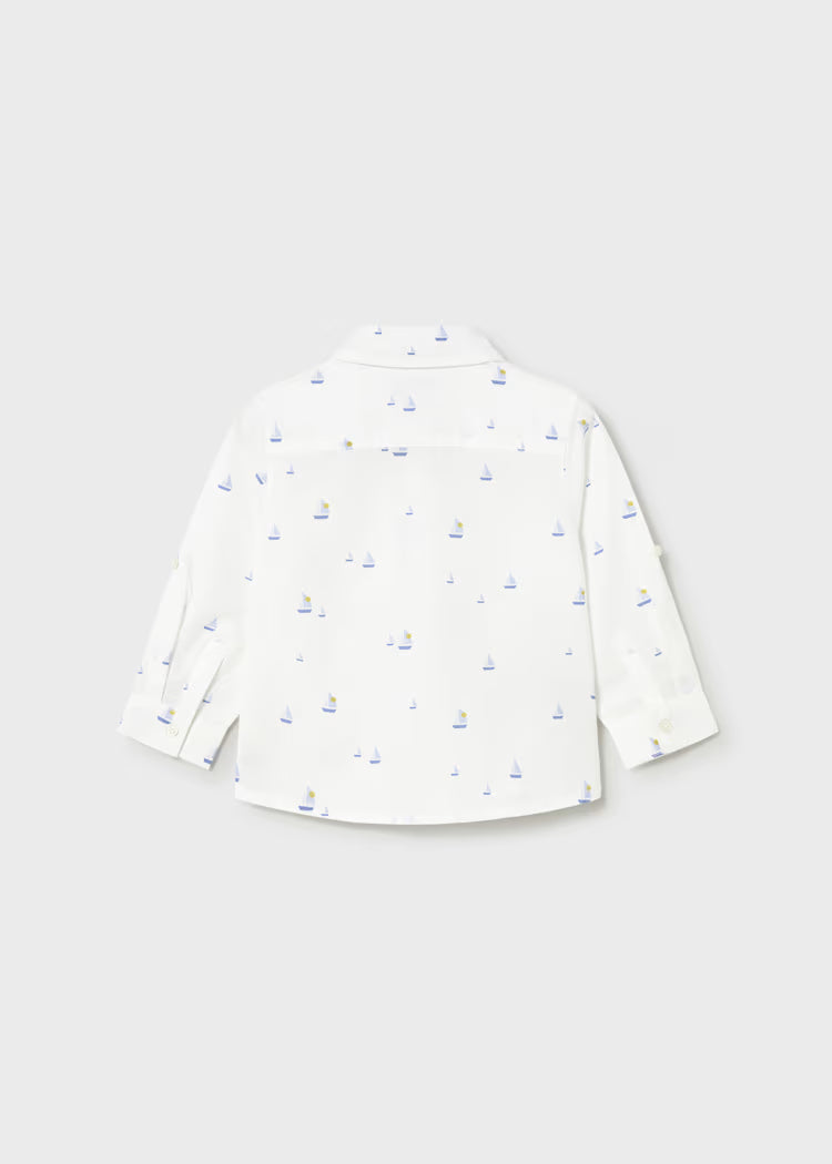Camisa manga larga lino bebé
