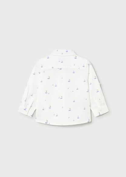 Camisa manga larga lino bebé