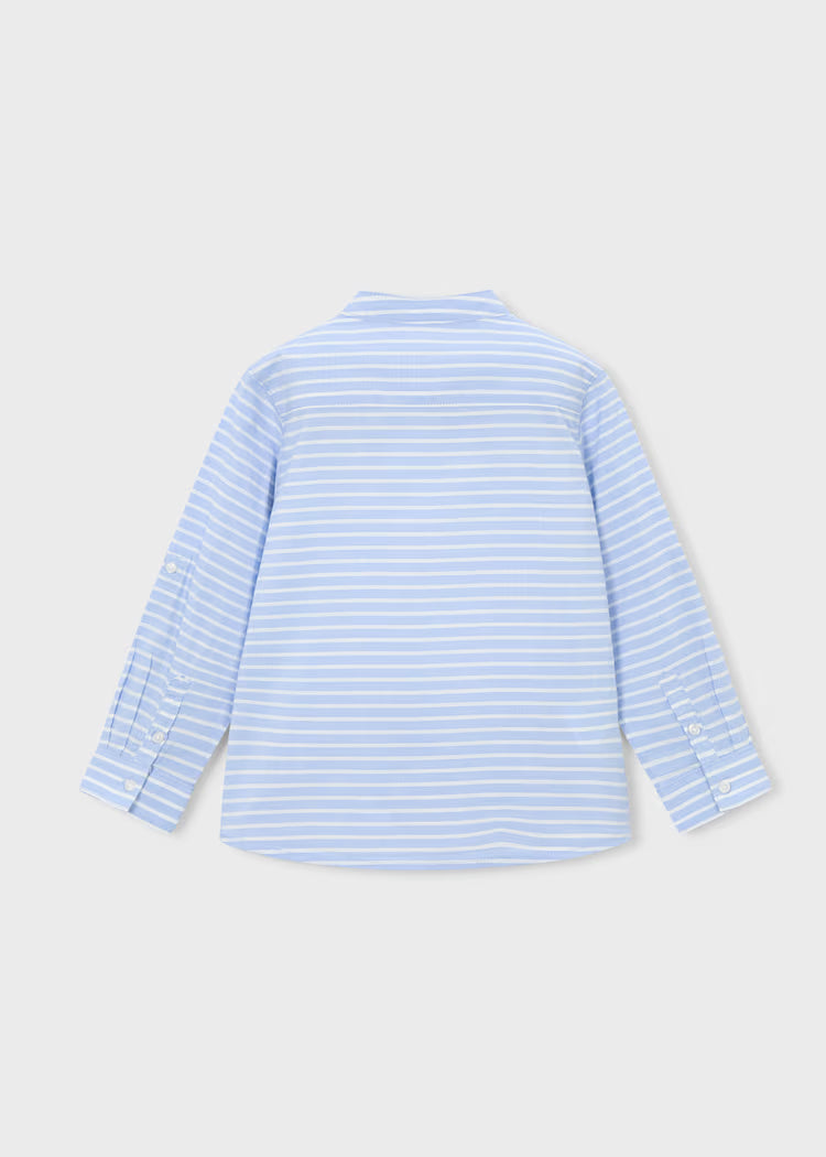 Camisa manga larga rayas cuello mao niño