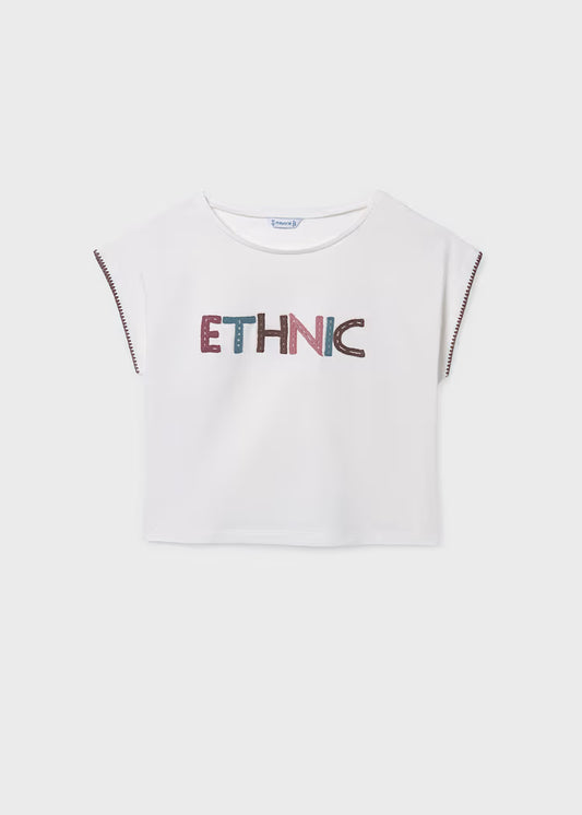Camiseta aplique chica