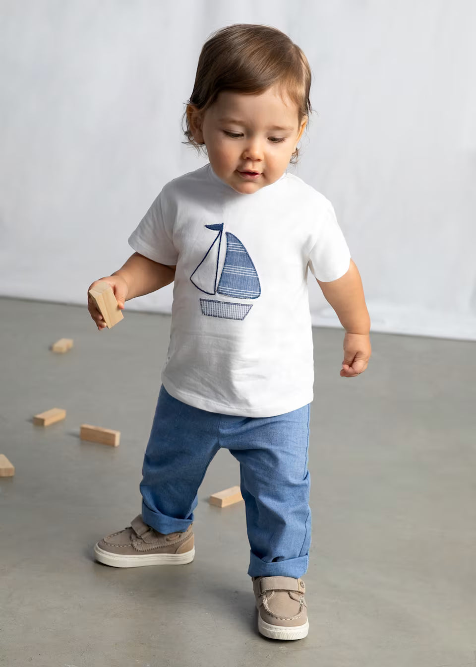 Camiseta barco bebé