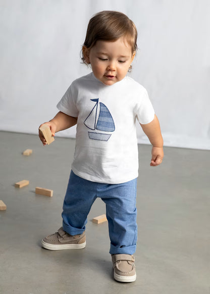 Camiseta barco bebé