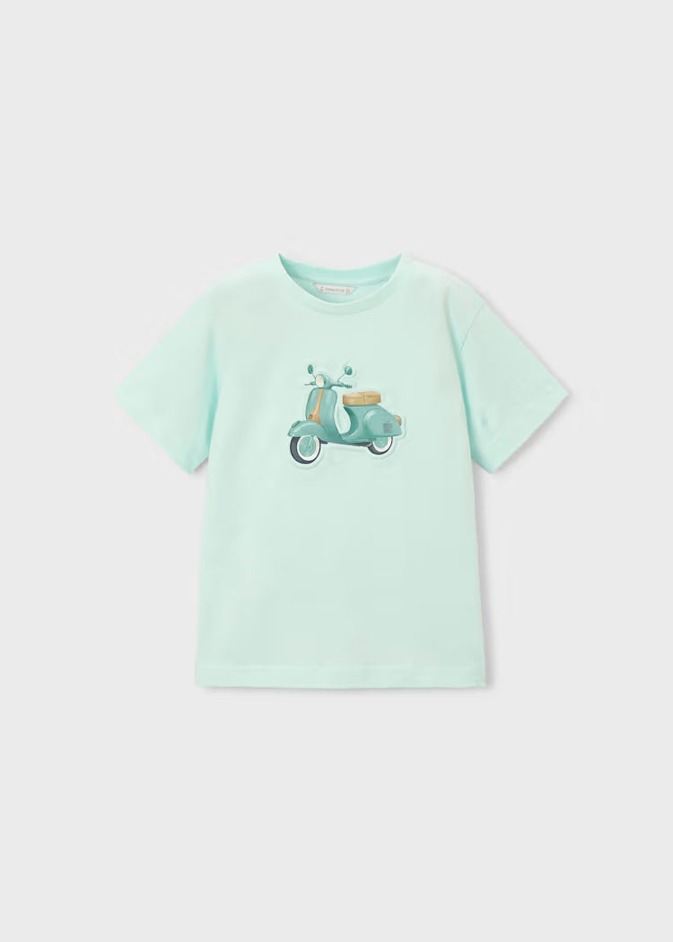 Camiseta con moto relieve niño