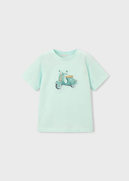 Camiseta con moto relieve niño