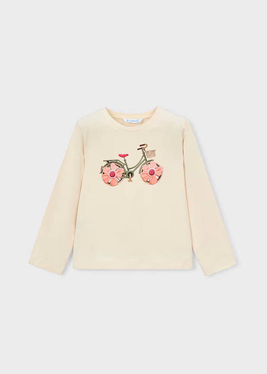 Camiseta de manga larga bicicleta niña