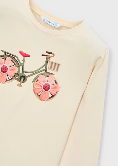 Camiseta de manga larga bicicleta niña