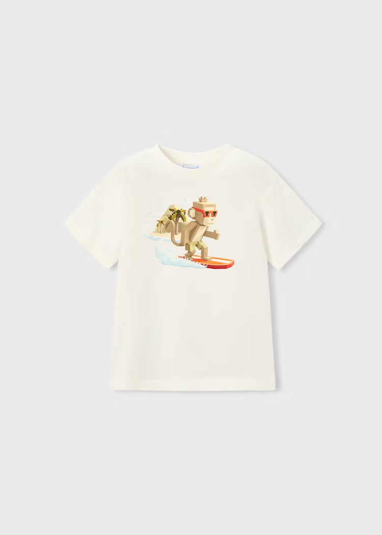 Camiseta estampado mono surf niño