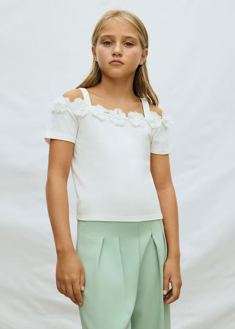 Camiseta flores chica
