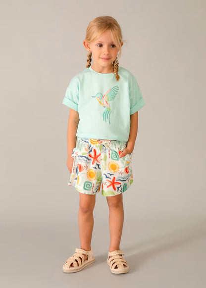 Camiseta hombro caído niña