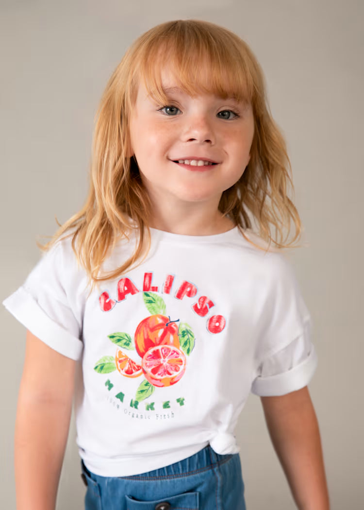 Camiseta hombro caído niña
