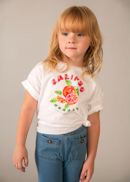 Camiseta hombro caído niña