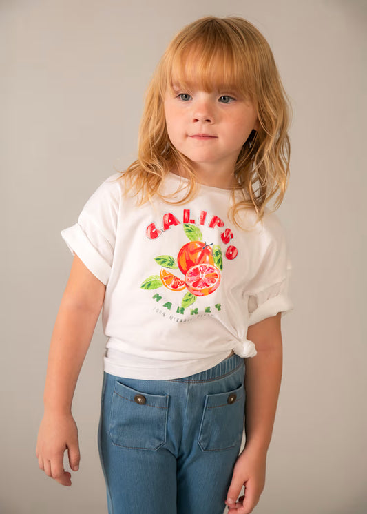 Camiseta hombro caído niña