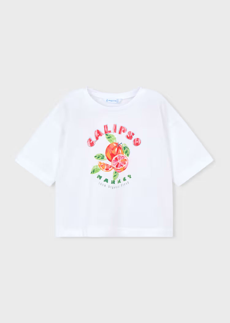 Camiseta hombro caído niña