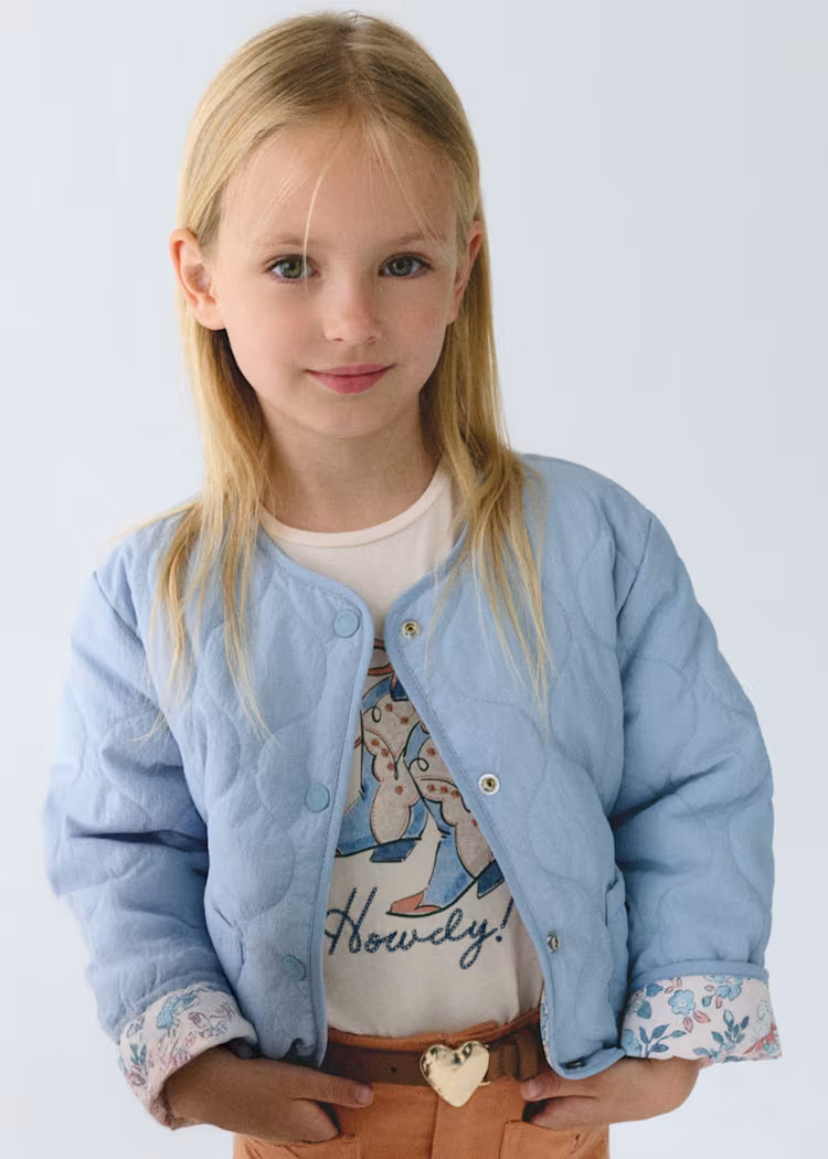 Chaqueta reversible acolchada niña
