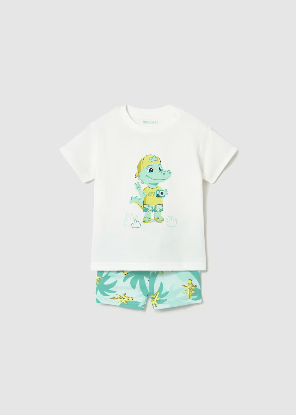 Conjunto bañador y camiseta protección solar bebé