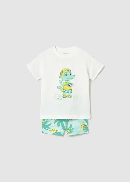 Conjunto bañador y camiseta protección solar bebé