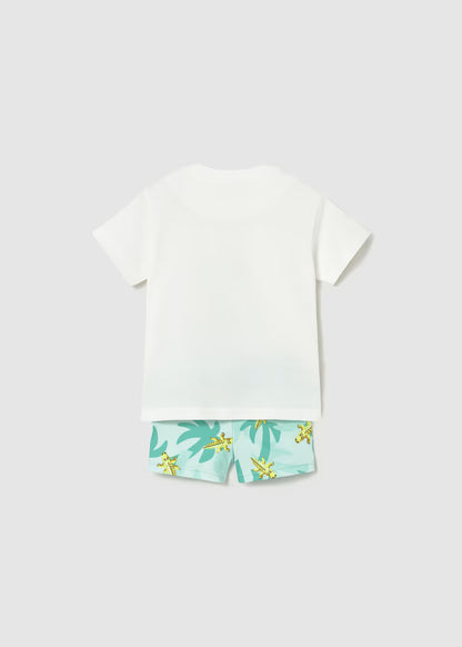 Conjunto bañador y camiseta protección solar bebé
