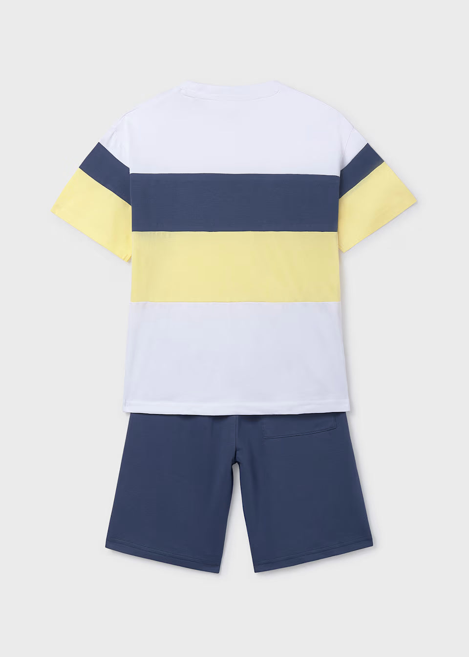Conjunto bermuda y camiseta bloques chico