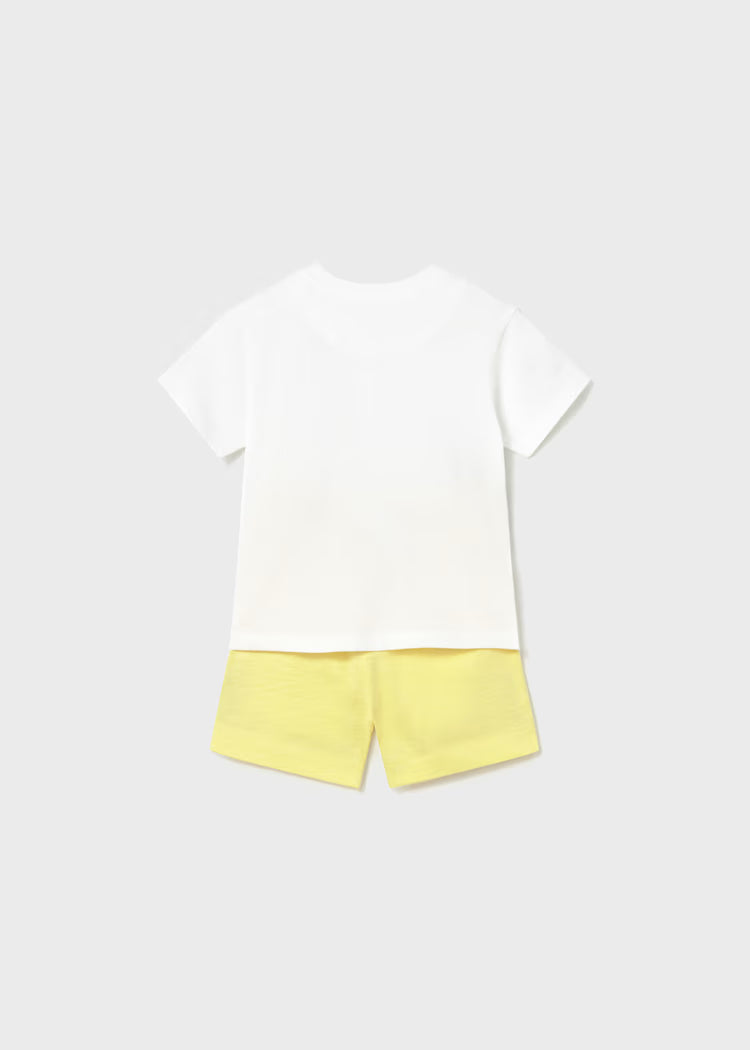 Conjunto bermuda y camiseta palmeras bebé