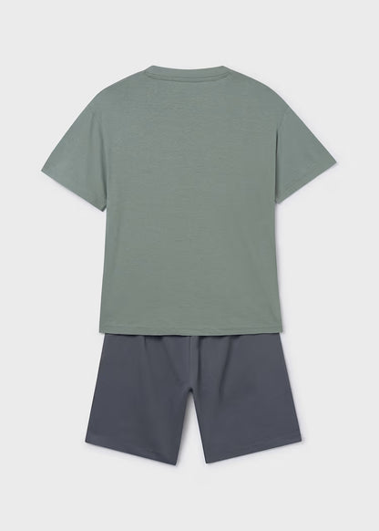 Conjunto bermuda y camiseta relieve chico