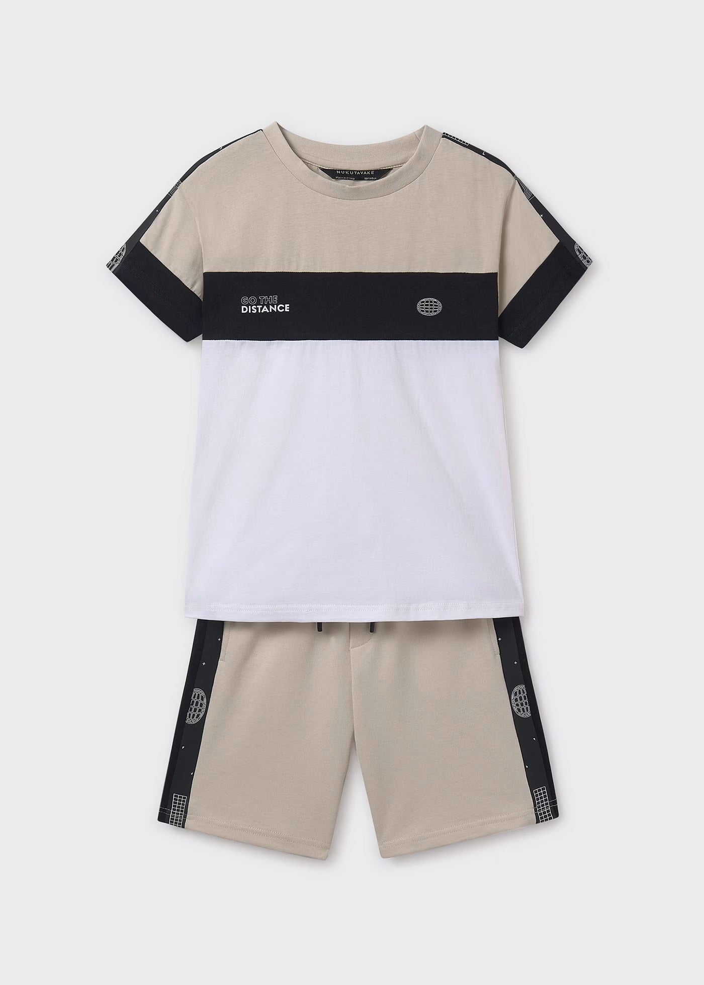 Conjunto bermudas y camiseta bandas chico