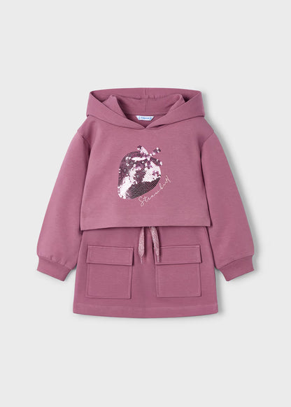 Conjunto falda sudadera niña