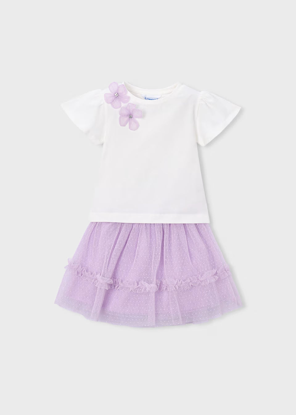 Conjunto falda tul y camiseta niña