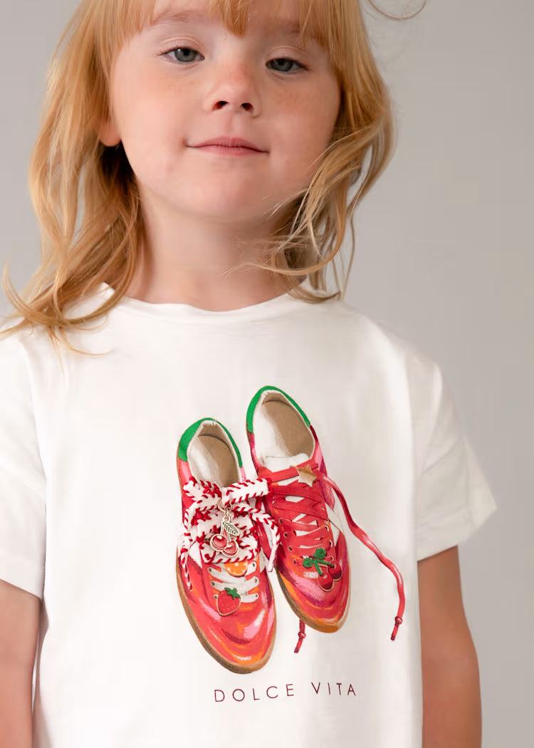 Conjunto legging ciclista y camiseta niña