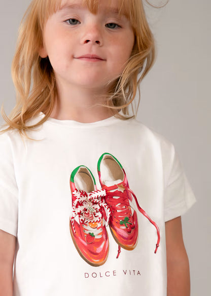 Conjunto legging ciclista y camiseta niña