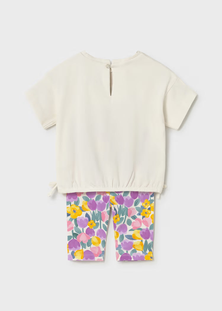 Conjunto legging estampado y camiseta bebé