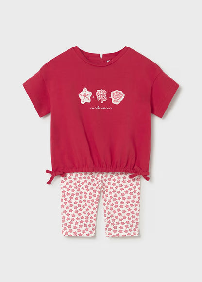 Conjunto legging estampado y camiseta bebé