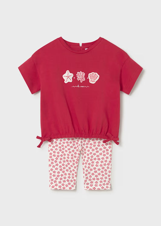 Conjunto legging estampado y camiseta bebé
