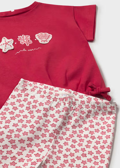 Conjunto legging estampado y camiseta bebé