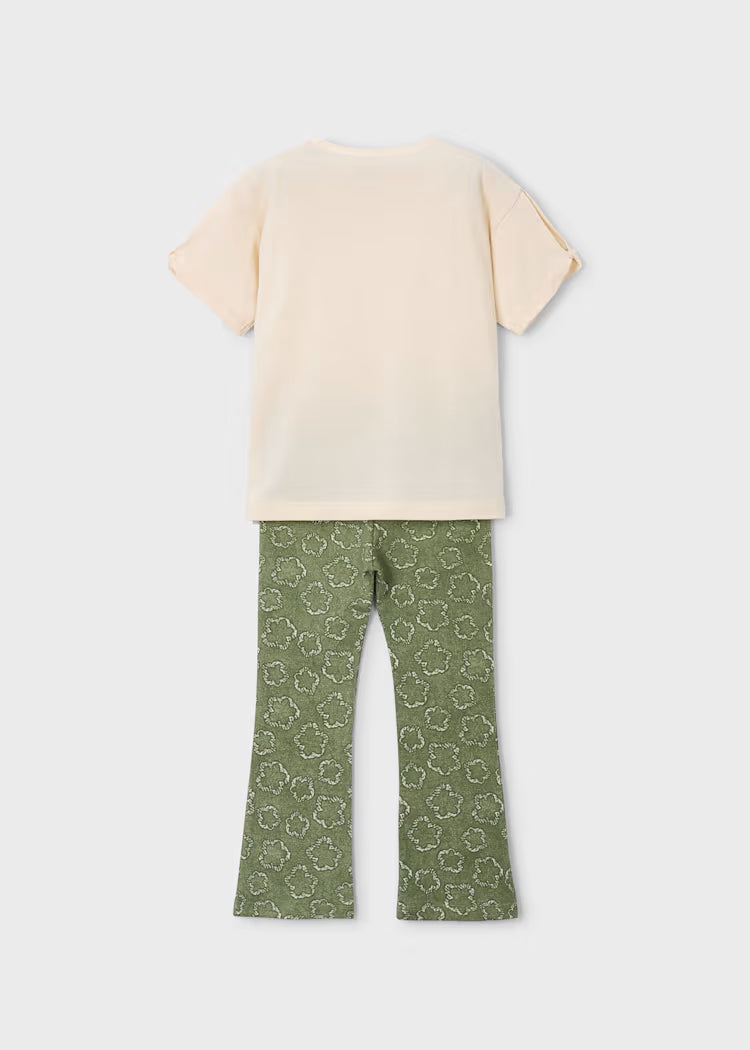 Conjunto legging estampado y camiseta niña