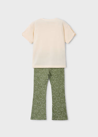 Conjunto legging estampado y camiseta niña
