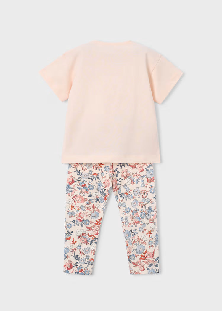 Conjunto legging estampado y camiseta niña