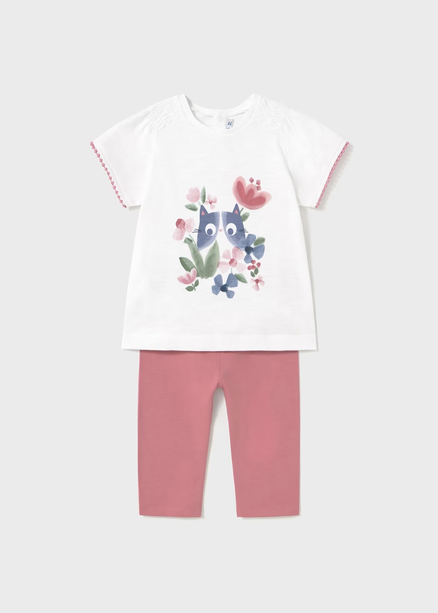 Conjunto legging liso y camiseta bebé