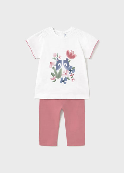 Conjunto legging liso y camiseta bebé