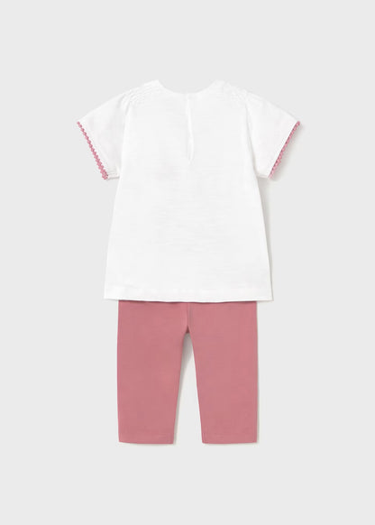 Conjunto legging liso y camiseta bebé