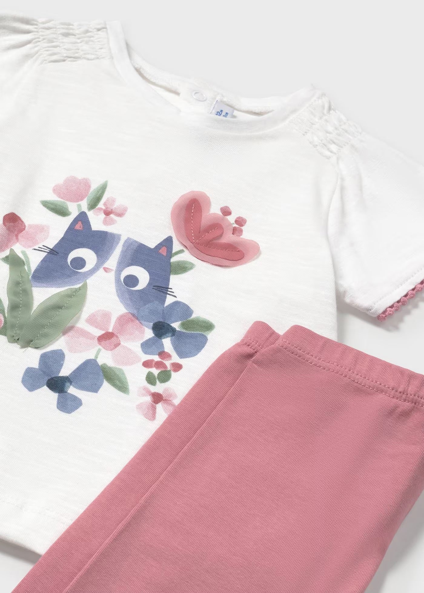 Conjunto legging liso y camiseta bebé