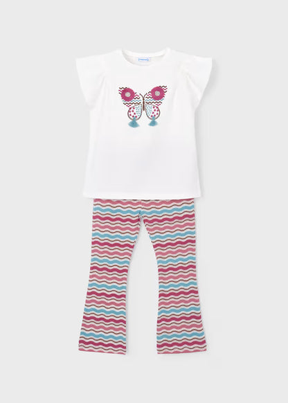 Conjunto leggins flare y camiseta niña