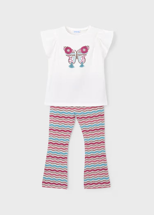 Conjunto leggins flare y camiseta niña