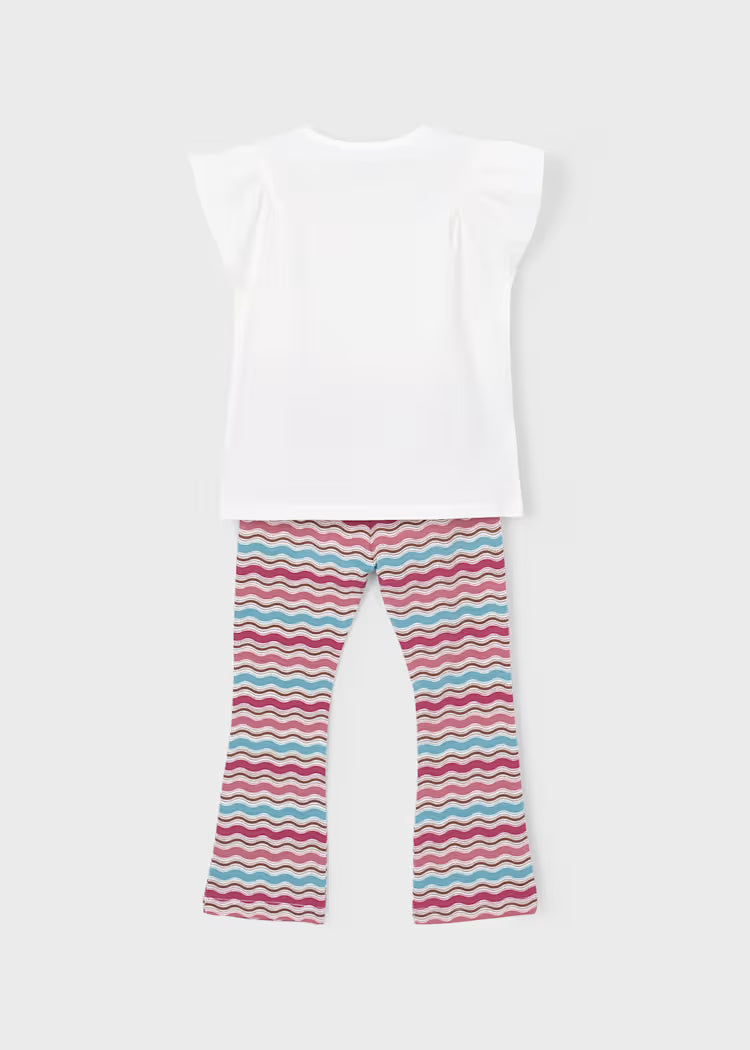 Conjunto leggins flare y camiseta niña