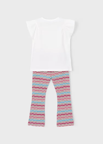 Conjunto leggins flare y camiseta niña