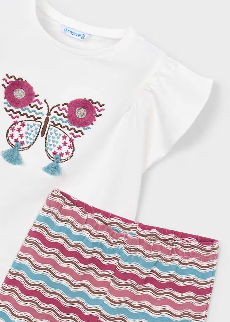 Conjunto leggins flare y camiseta niña